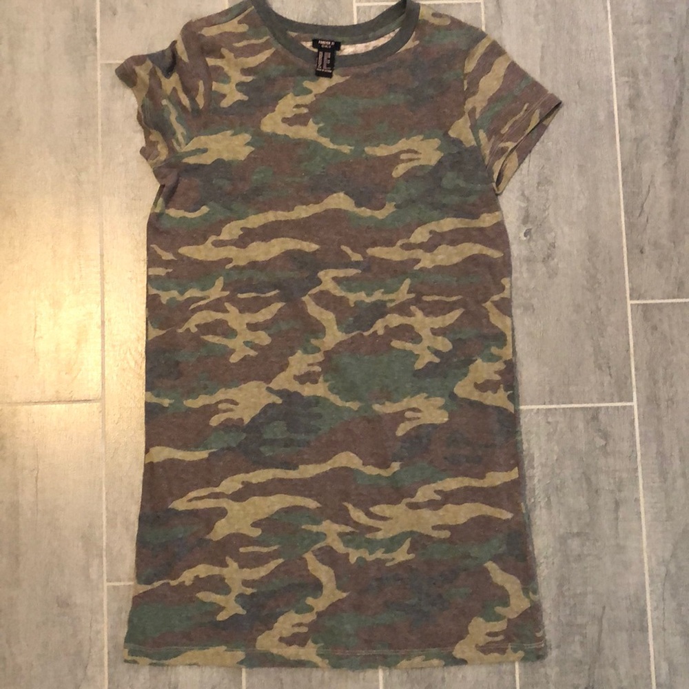 Girls Camo tee shirt dress